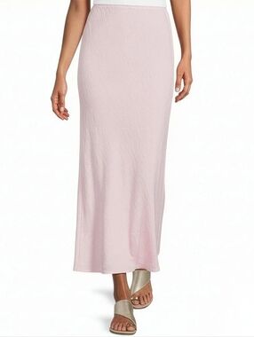 Bryn Walker Mocha Brown Bias Light Linen Pull On Maxi Skirt Size Small